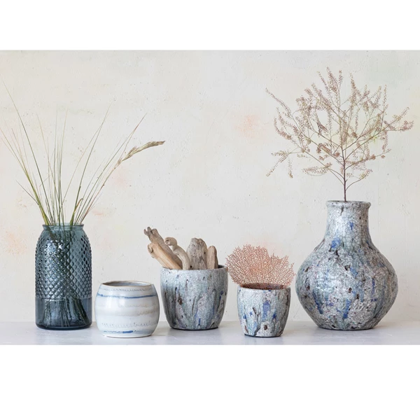 Creative Co Op Decorative Terra-cotta Planter (Holds 4" Pot) (Each One Will Vary)