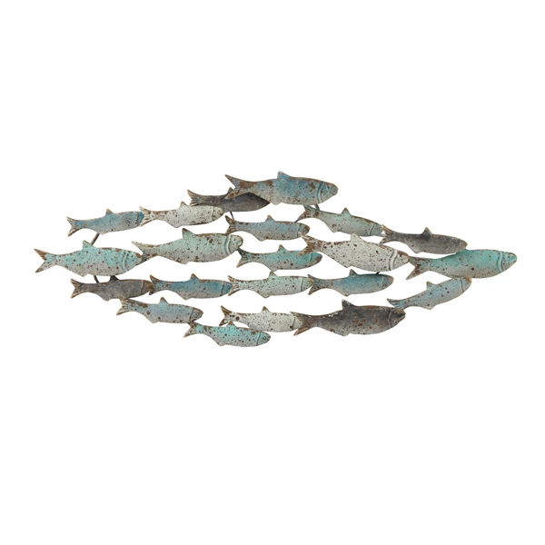 creative co op Distressed Metal School of Fish Wall Decor