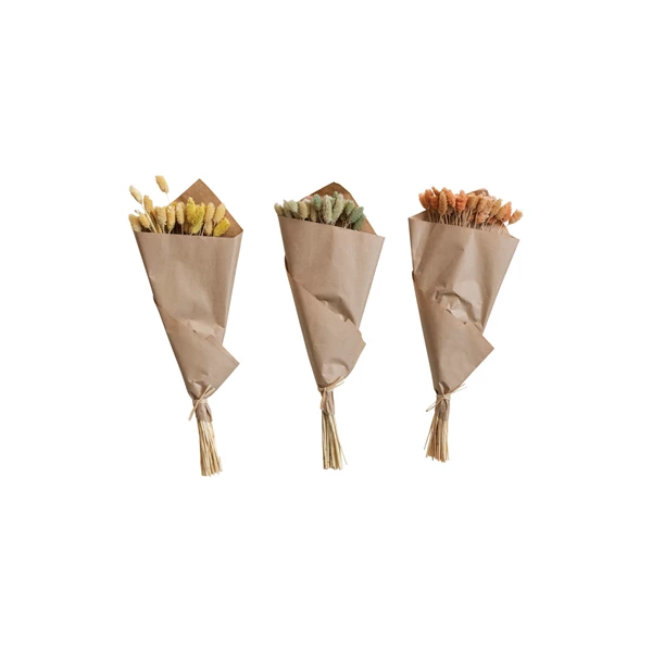 creative co op Dried Natural Canary Grass Bunch 3 Colors