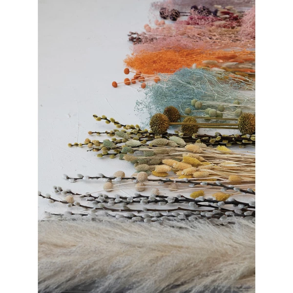 Creative Co Op Dried Natural Pussy Willow Bunch 3 Colors