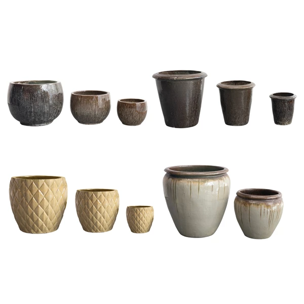 creative co op Earthy Pot Pallet: Includes 8 Sets of Pots (22 Individual pcs)