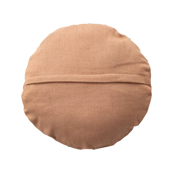 Creative Co Op Fabric Indoor/Outdoor Pillow With Embroidered Peacock & Flowers