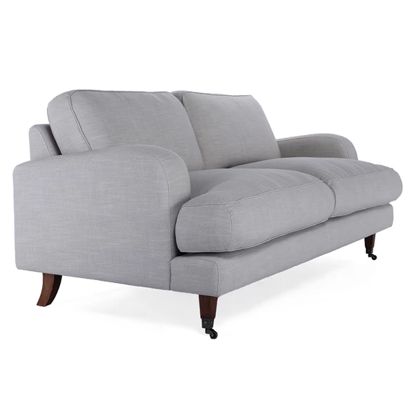 Creative Co Op Fabric Upholstered Sofa W/ Wood Legs On Casters