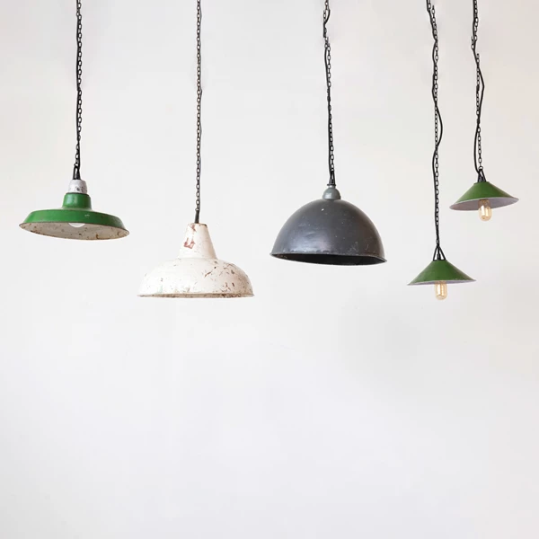 Creative Co Op Found Metal Pendant Lamp 6' Chain & 6' Cord (Each One Will Vary)