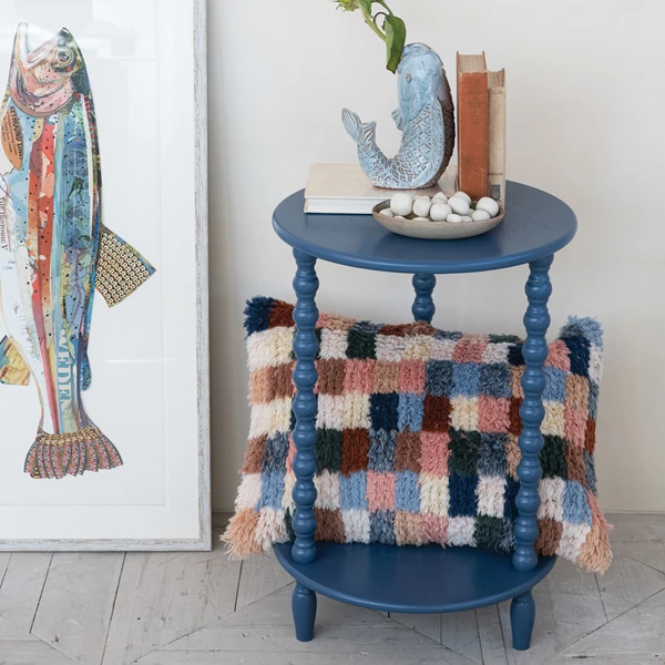 Creative Co Op Framed Shadow Box Wall Décor With Paper Collage Fish