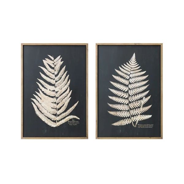 creative co op Framed Wall Decor with Fern Leaf 2 Styles