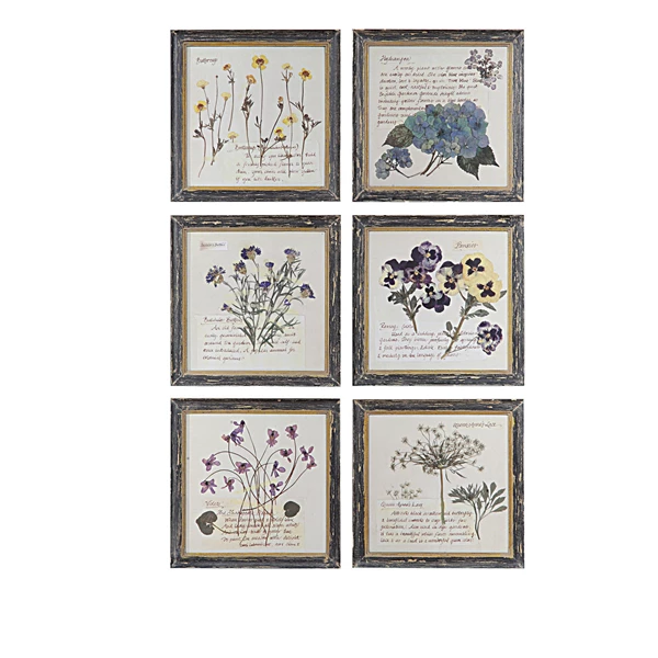 creative co op Framed Wall Decor with Floral Image 6 Styles