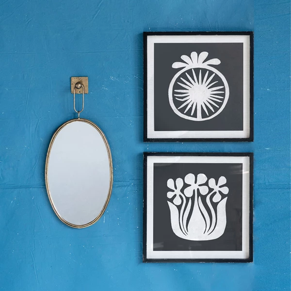 Creative Co Op Framed Wall Mirror With Bracket Set Of 2