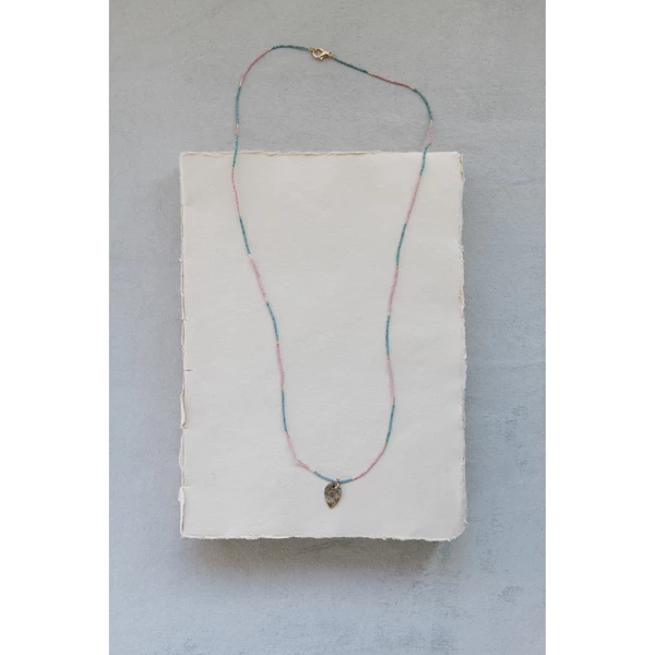 Creative Co Op Glass And Alloy Bead Toulon Necklace
