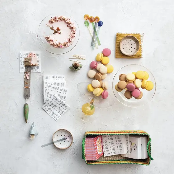 Creative Co Op Glass Pedestal W/ Pear Shaped Base Green & Amber Color