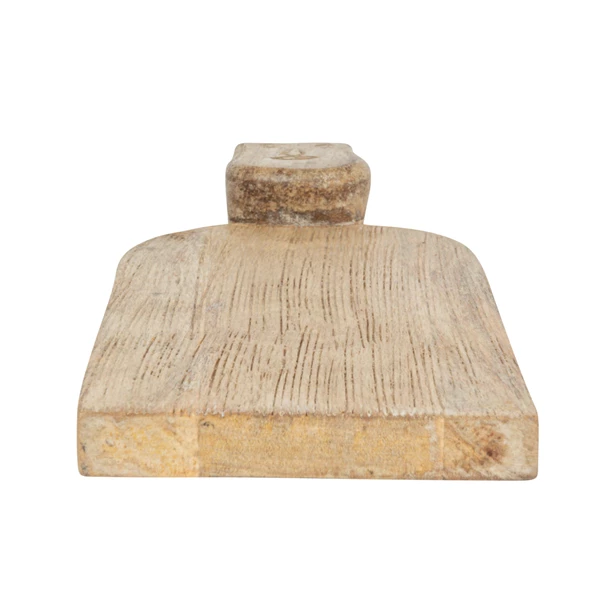 Creative Co Op Hand-Carved Mango Wood Cheese/Cutting Board W/ Face Handle