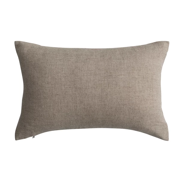 Creative Co Op Hand-Embroidered Linen Blend Lumbar Pillow 4 Colors