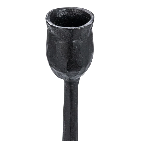 Creative Co Op Hand-Forged Cast Iron Taper Holder Black