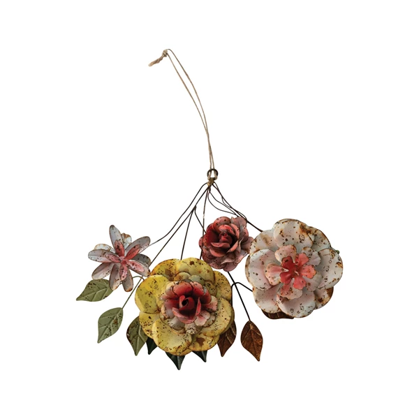 creative co op Hand-Painted Metal Vintage Reproduction Toleware Ornament