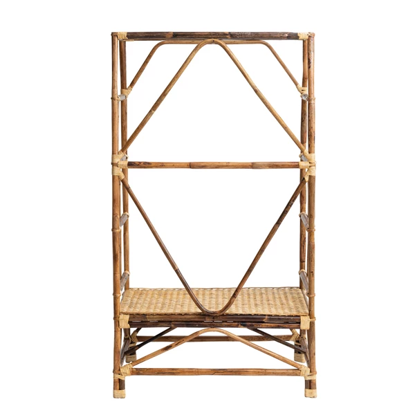 Creative Co Op Hand-Woven Cane Clothes Rack W/ Shelf Natural