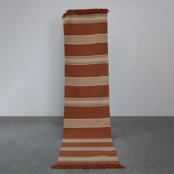 Creative Co Op Hand-Woven Wool & Cotton Kilim Floor Runner & Fringe