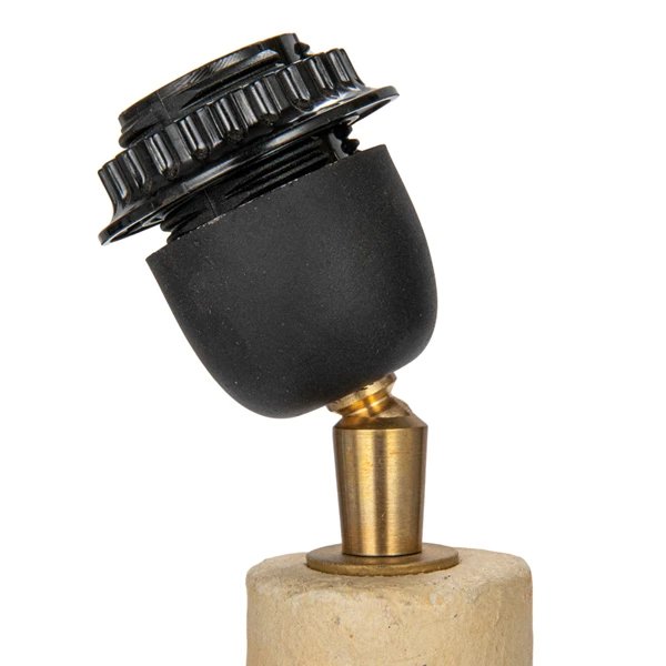 Creative Co Op Handmade Paper Mache Table Lamp W/ Cotton Shade & Swivel Neck (Each One Will Vary)