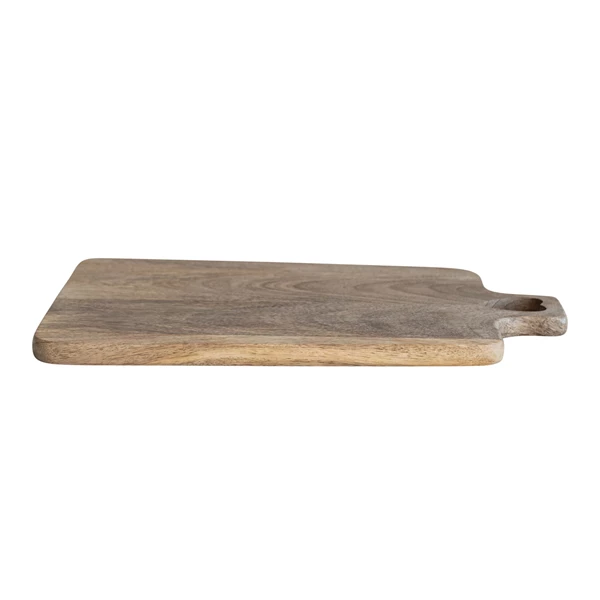 Creative Co Op Mango Wood Cheese/Cutting Board With Heart Cut-Out Handle Natural