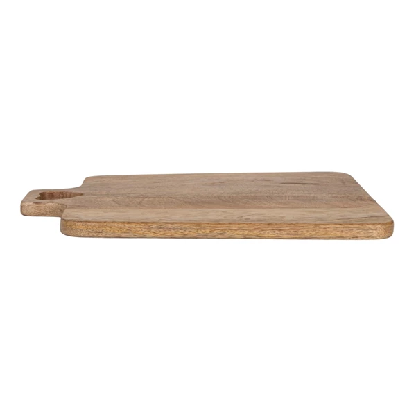 Creative Co Op Mango Wood Cheese/Cutting Board With Heart Cut-Out Handle Natural