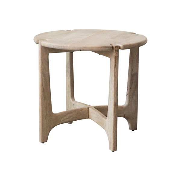creative co op Mango Wood Table w/ Interlocking Base KD