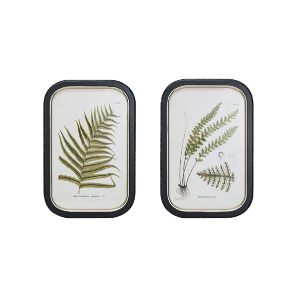 creative co op MDF Framed Wall Décor w/ Fern Fronds Image 2 Styles