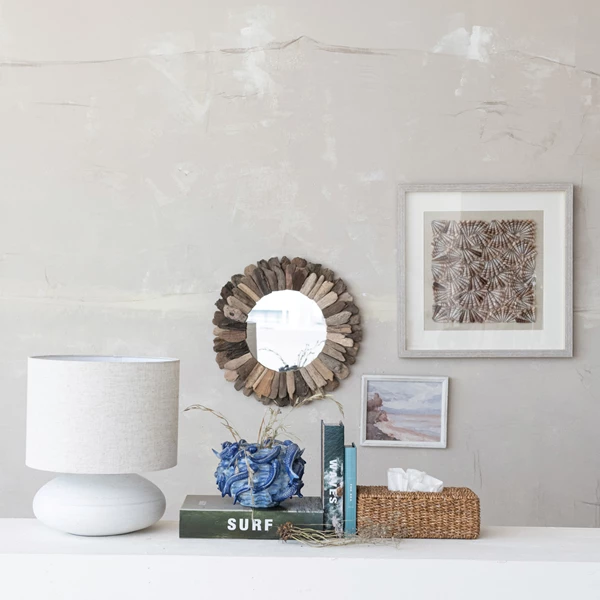 Creative Co Op MDF Glass & Paper Framed Shadow Box Wall Décor (Each Will Vary)