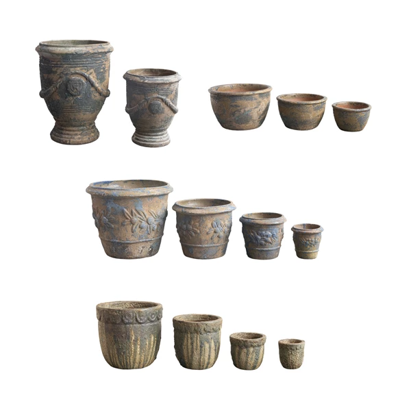 creative co op Mediterranean Pot Pallet: Includes 11 Sets of Pots (36 pieces)