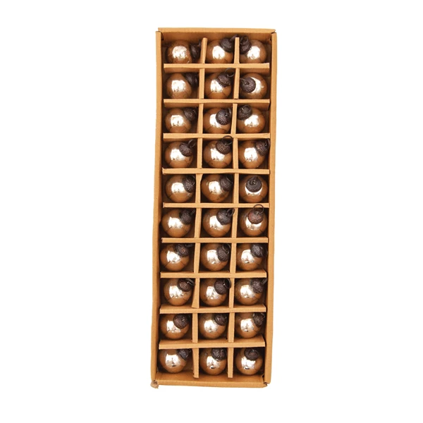 creative co op Mercury Glass Ball Ornaments Silver Finish Boxed Set of 30