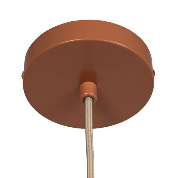 Creative Co Op Metal Scalloped Pendant Lamp 6' Cord Clay Color