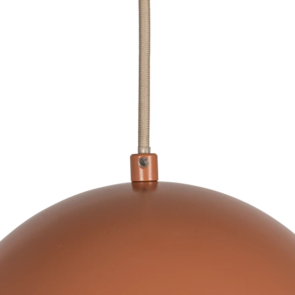 Creative Co Op Metal Scalloped Pendant Lamp 6' Cord Clay Color