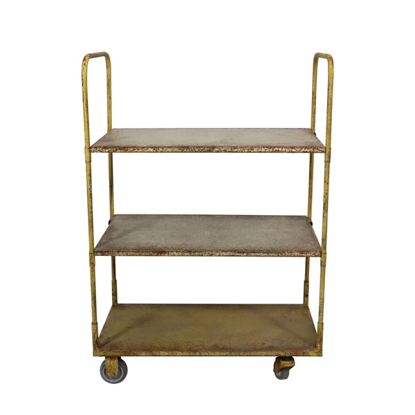 creative co op Metal Vintage Reproduction 3-Tier Cart on Casters KD