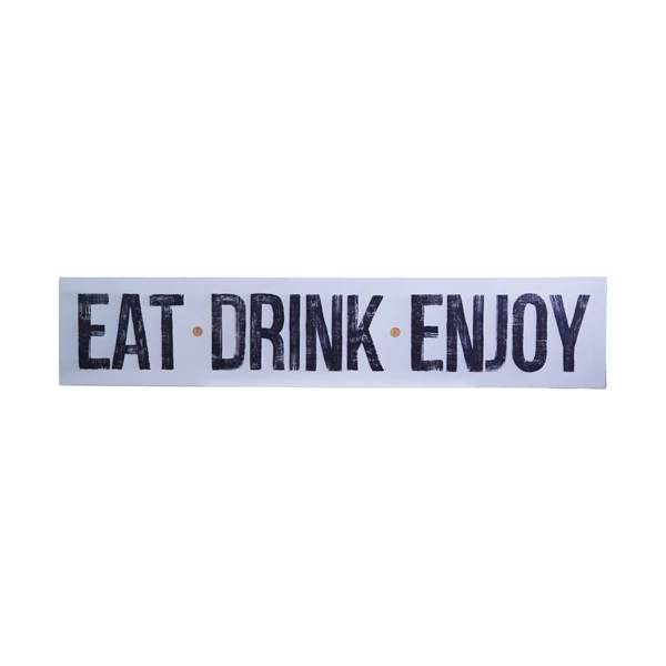 creative co op Metal Wall Décor "Eat Drink Enjoy" Black & White