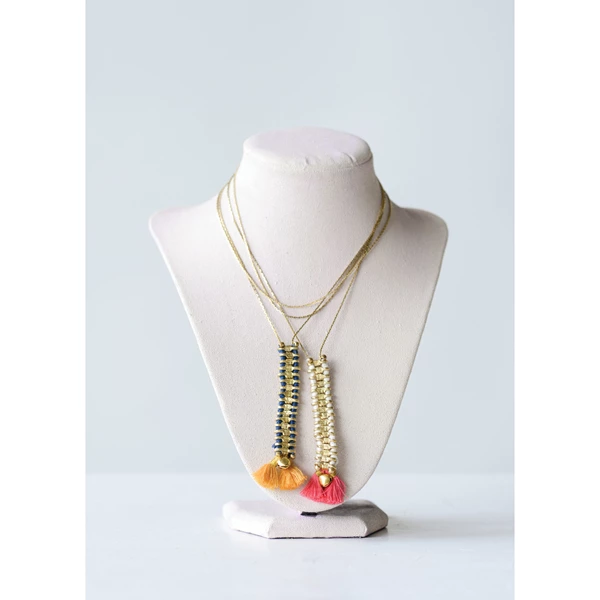 creative co op Myriad Necklace with Tassels 2 Colors