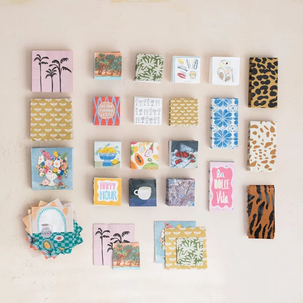 Creative Co Op Paper Cocktail Napkins "Happy Hour" (Contains 50 Folded Pieces) ©