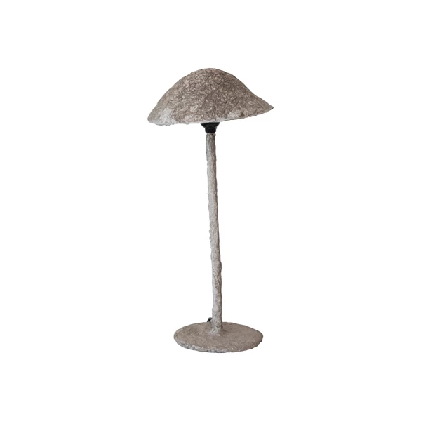creative co op Paper Mache & Metal Mushroom Shaped Table Lamp w/ Inline Switch