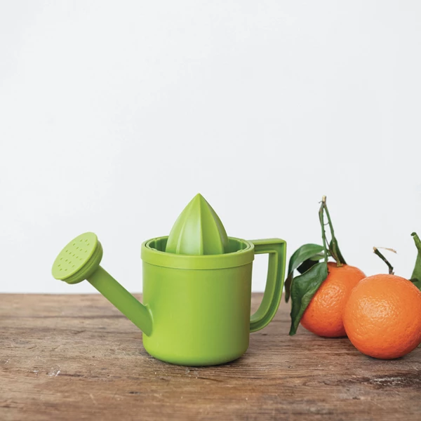 Creative Co Op Plastic Watering Can Shaped Juicer/Pitcher Green Set Of 2