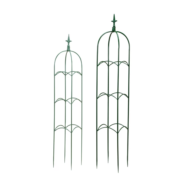 creative co op Powder Coated Metal Trellis with Finials Set of 2 creative co op Powder Coated Metal Trellis with Finials Set of 2