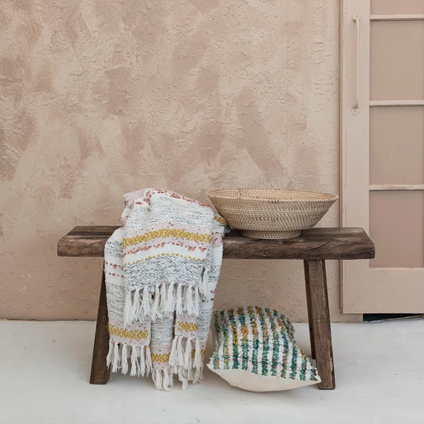 Creative Co Op Reclaimed Wood Bench KD (Each One Will Vary)