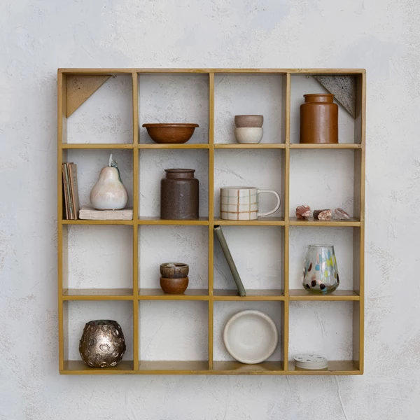 Creative Co Op Reclaimed Wood Wall Shelf (Hangs Or Sits) (Each One Will Vary)