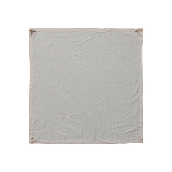 Creative Co Op Recycled Cotton Crocheted & Wood Teepee In Bag W/ Mat KD