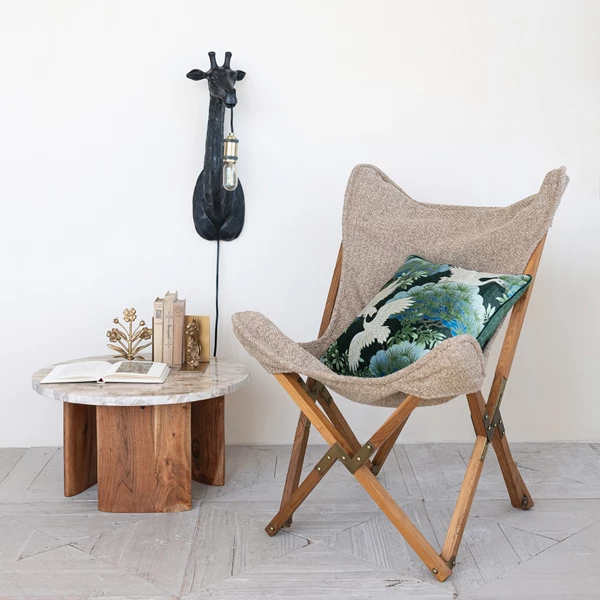 Creative Co Op Resin & Metal Giraffe Wall Sconce With Inline Switch