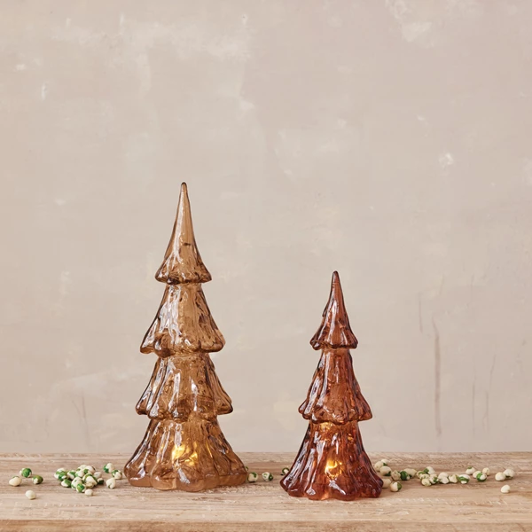 Creative Co Op Resin Tree With LED Light Amber Color (Requires 3-AAA Batteries)