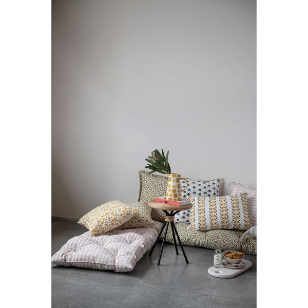 Creative Co Op Round Hand-Woven Rattan Stool With Metal Legs