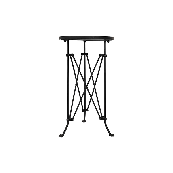 creative co op Round Metal Side Table with Claw Feet