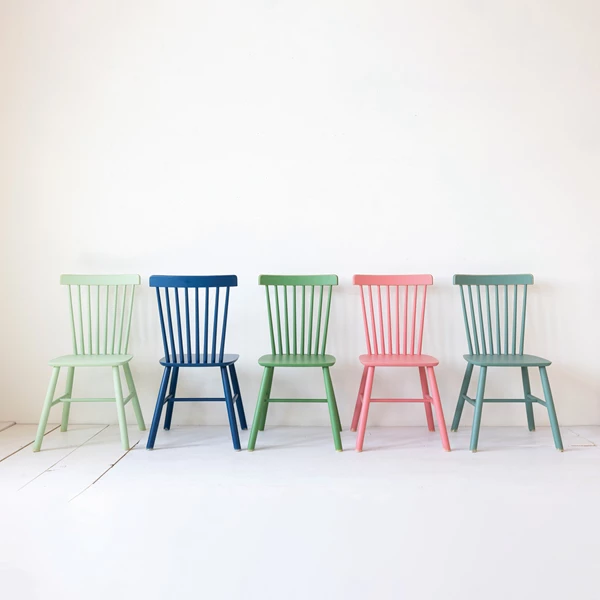 Creative Co Op Rubberwood Dining Chair W/ Slatted Back