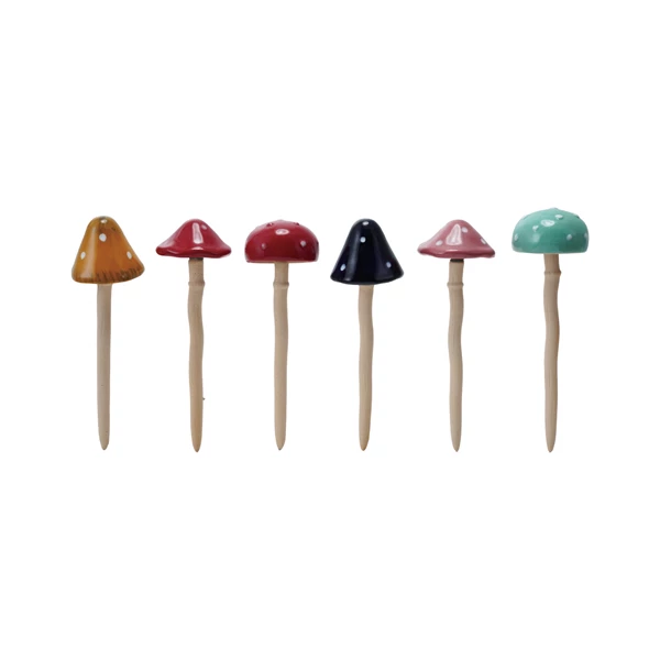 creative co op Stoneware Mushroom Plant Stake 6 Styles (Each Will Vary) creative co op Stoneware Mushroom Plant Stake 6 Styles (Each Will Vary)