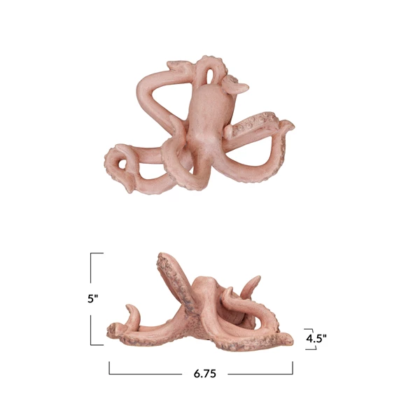 Creative Co Op Stoneware Octopus Reactive Glaze (Each One Will Vary)