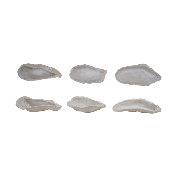 creative co op Stoneware Oyster Shell Shaped Dish 3 Styles (Each Varies)