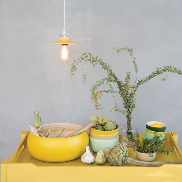 Creative Co Op Stoneware Pendant Lamp 6' Fabric Cord 4 Colors (Hardwire Only)