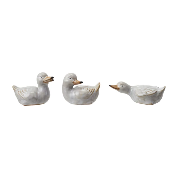 creative co op Stoneware Vintage Reproduction Duckling 3 Styles (Each Will Vary)
